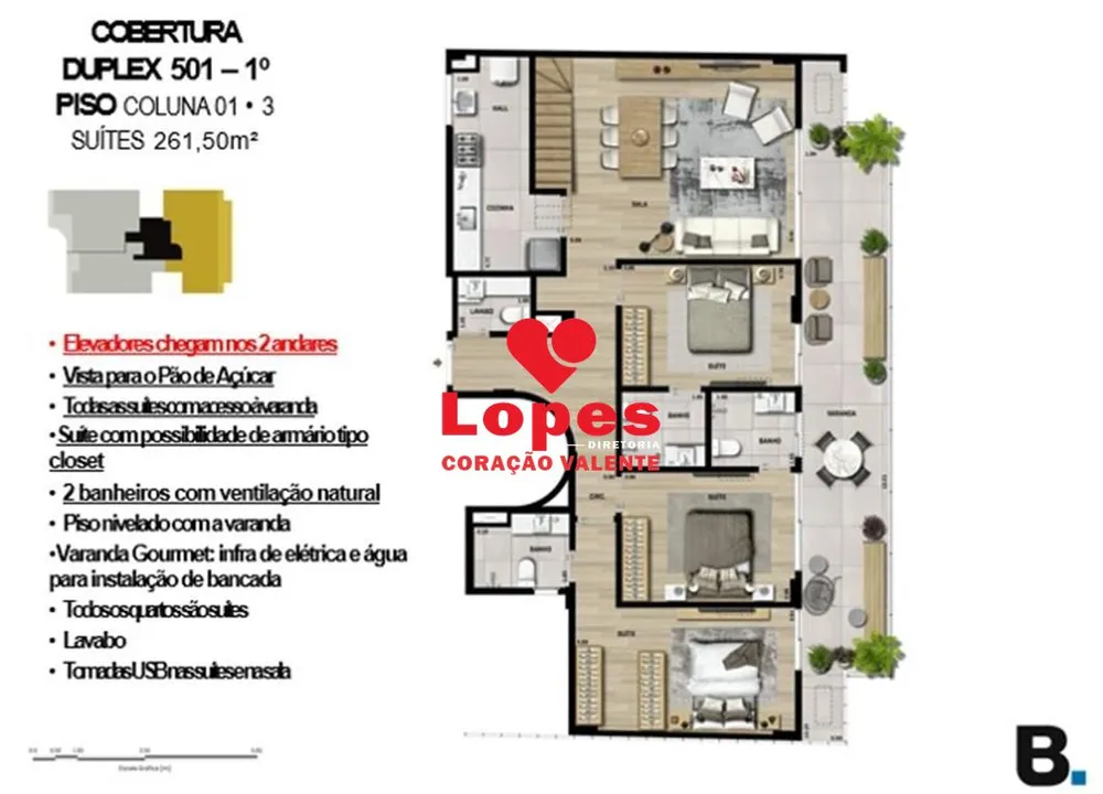 Cobertura, 3 quartos, 261 m² - Foto 38