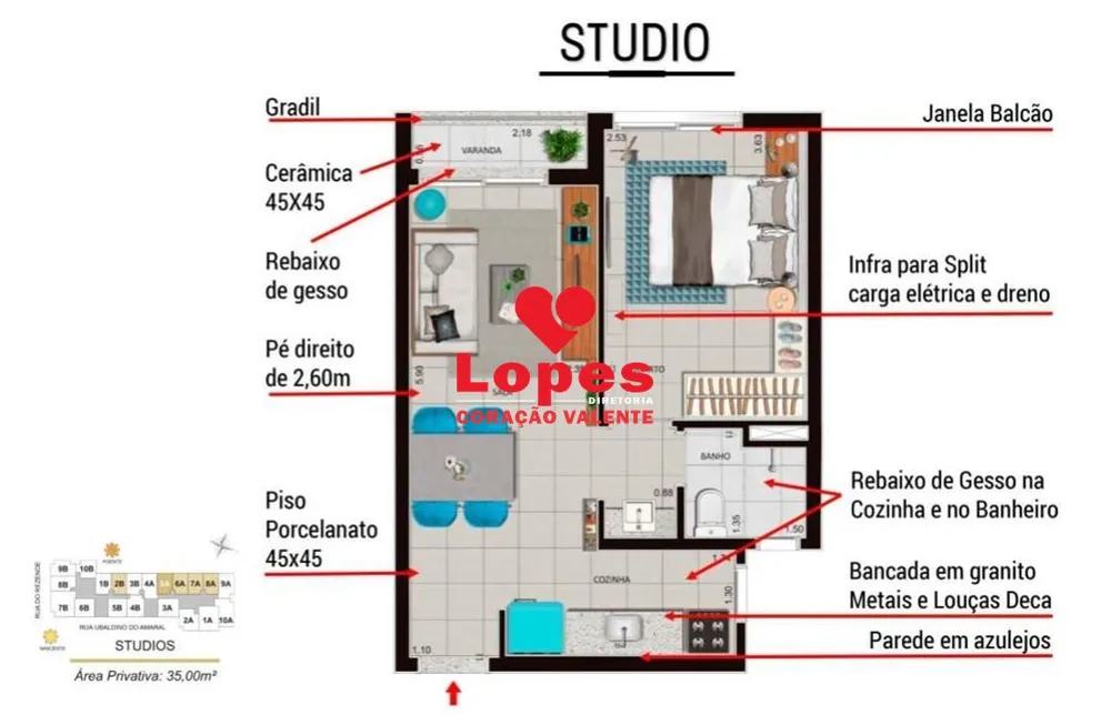 Apartamento, 1 quarto, 42 m² - Foto 35