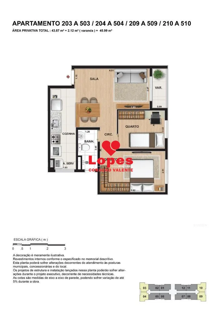 Apartamento, 2 quartos, 45 m² - Foto 14