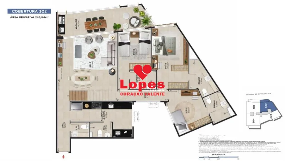 Cobertura, 3 quartos, 265 m² - Foto 13