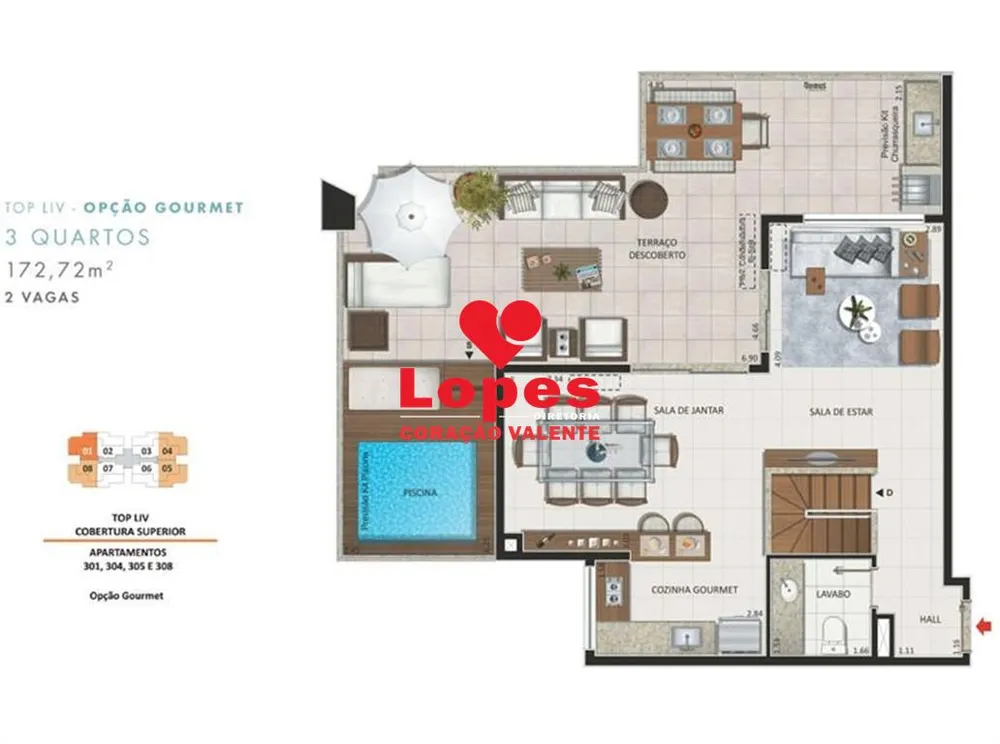Cobertura, 4 quartos, 172 m² - Foto 19