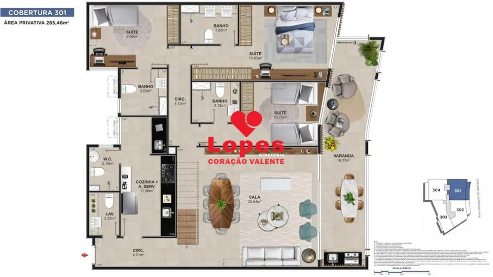 Cobertura, 3 quartos, 246 m² - Foto 15
