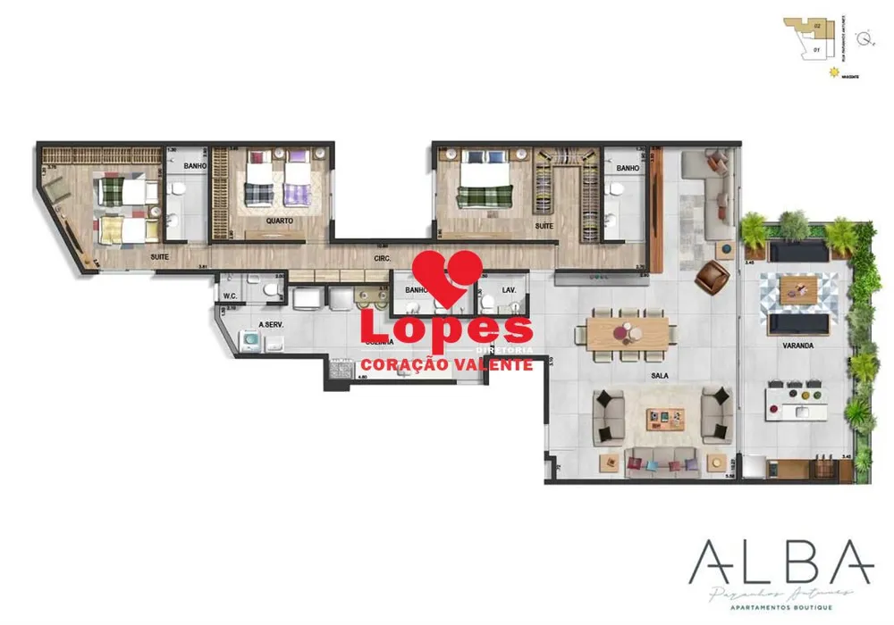 Apartamento, 3 quartos, 169 m² - Foto 24