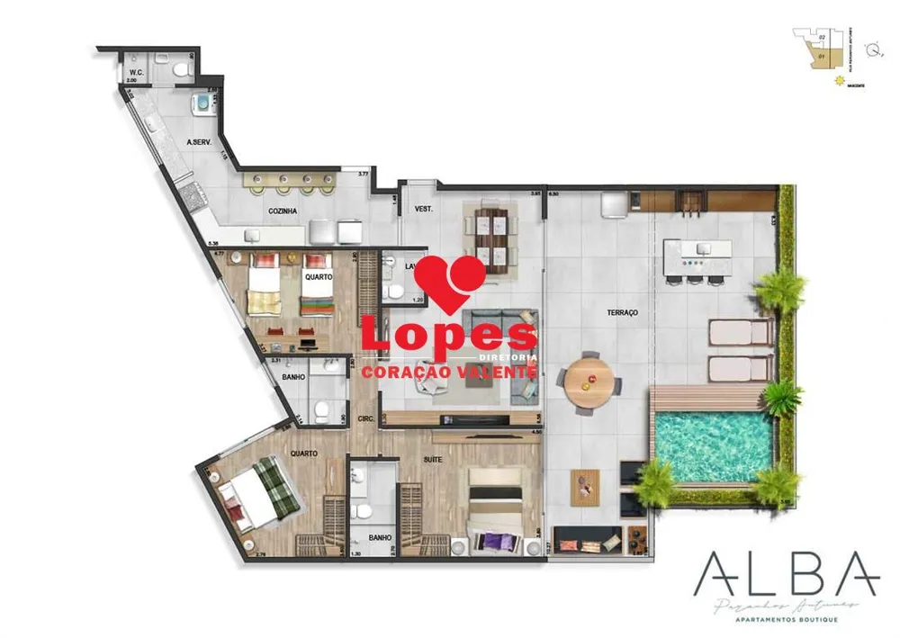 Apartamento, 3 quartos, 169 m² - Foto 35