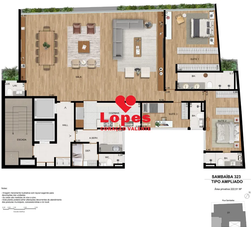 Cobertura, 3 quartos, 245 m² - Foto 14