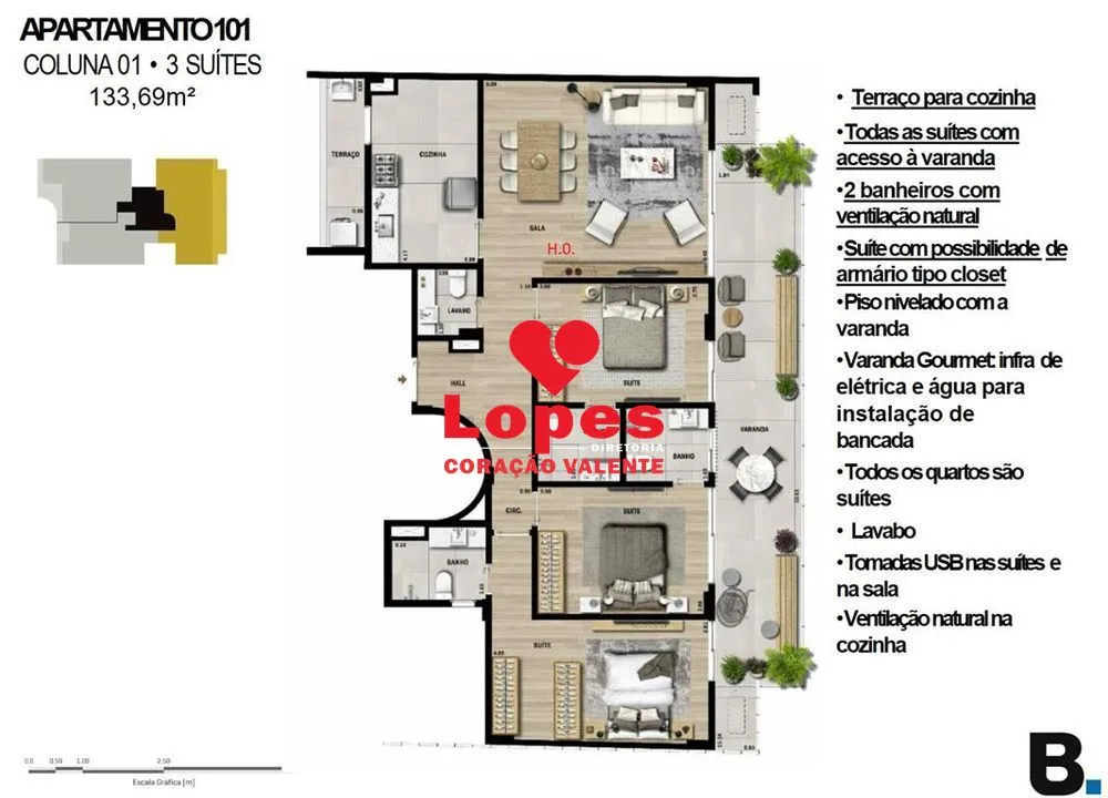 Cobertura, 3 quartos, 261 m² - Foto 13