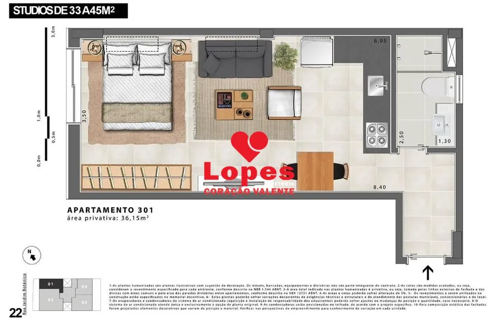 Apartamento, 1 quarto, 33 m² - Foto 20