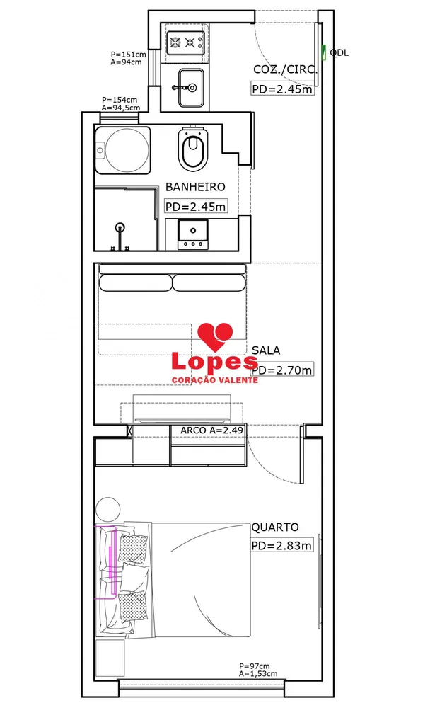 Apartamento, 1 quarto, 30 m² - Foto 10