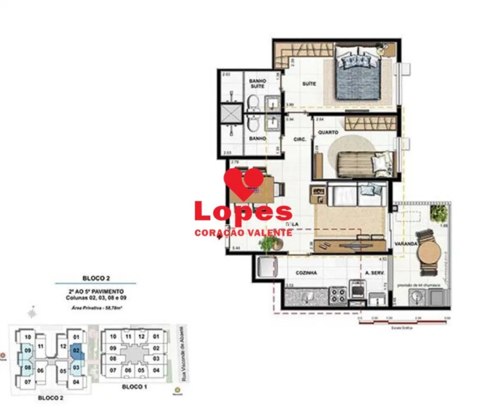 Apartamento, 2 quartos, 58 m² - Foto 12