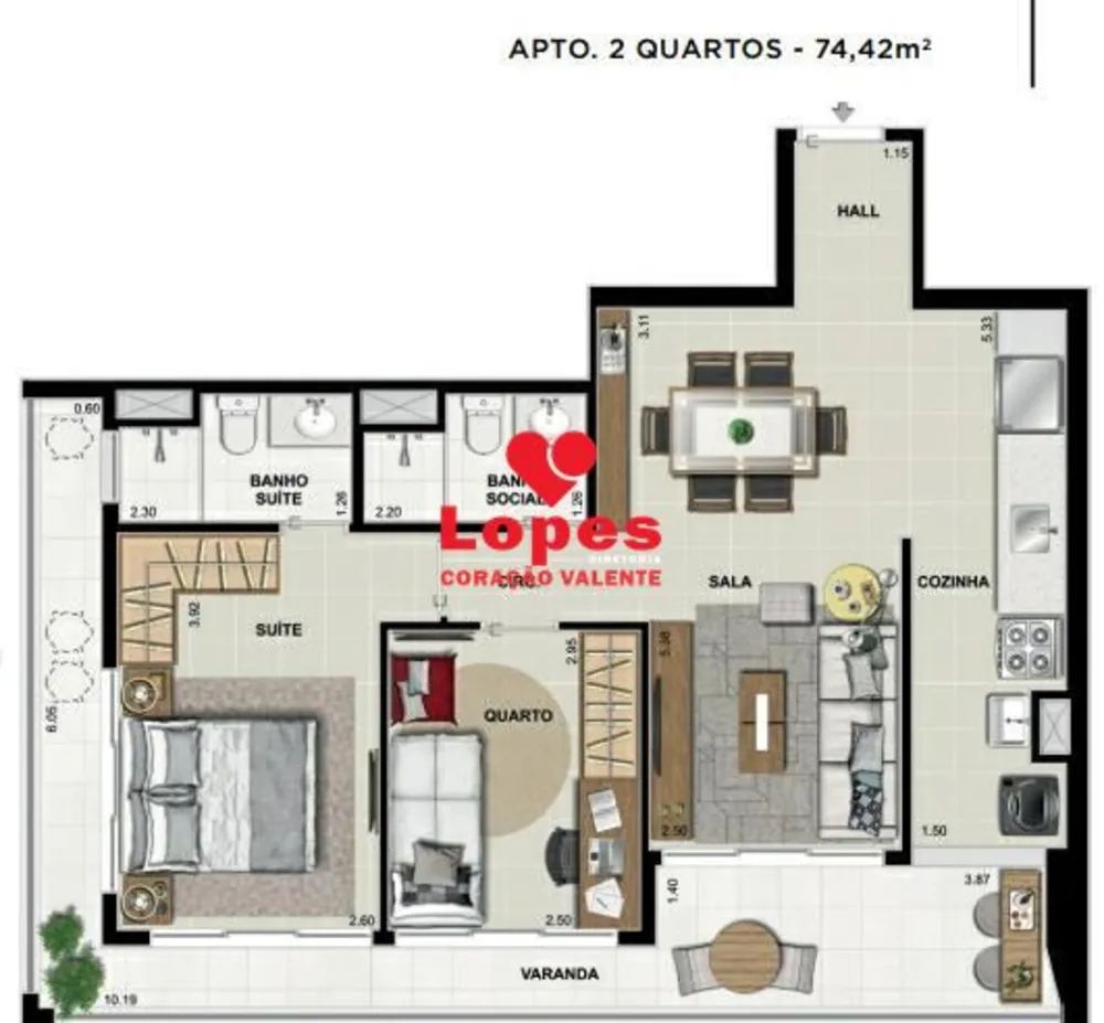 Apartamento, 2 quartos, 74 m² - Foto 14