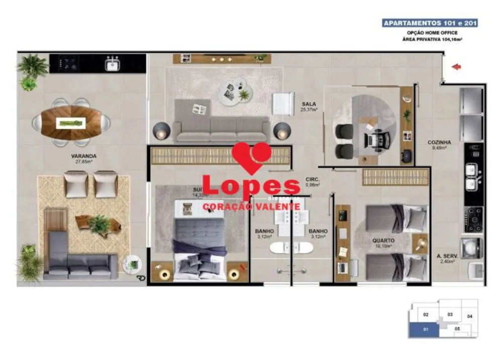 Cobertura, 3 quartos, 153 m² - Foto 8