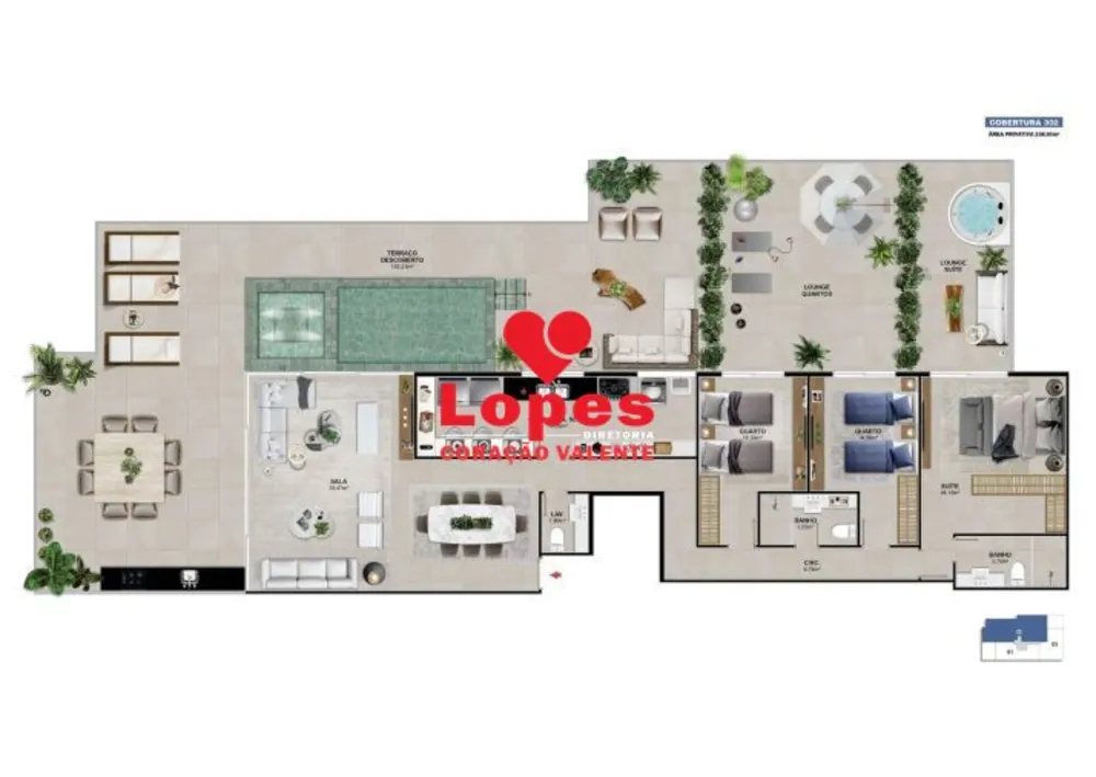 Cobertura, 3 quartos, 153 m² - Foto 14