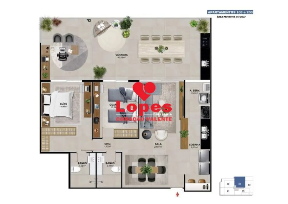 Cobertura, 3 quartos, 153 m² - Foto 12