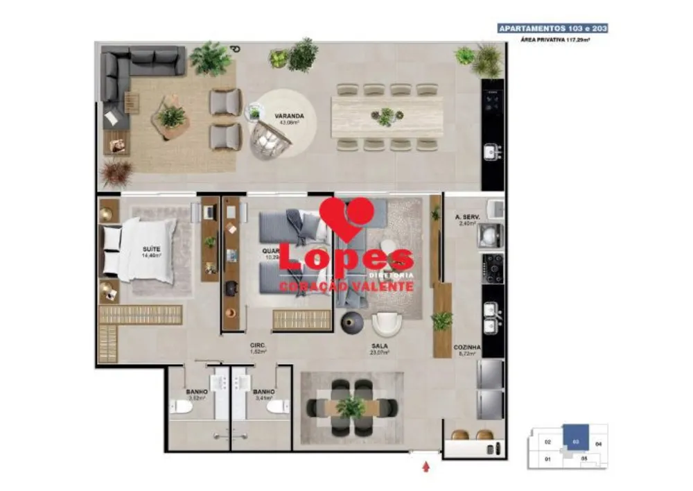 Cobertura, 3 quartos, 153 m² - Foto 11