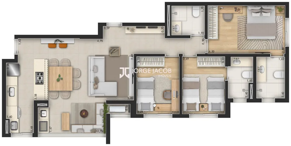 Apartamento, 2 quartos, 73 m² - Foto 2