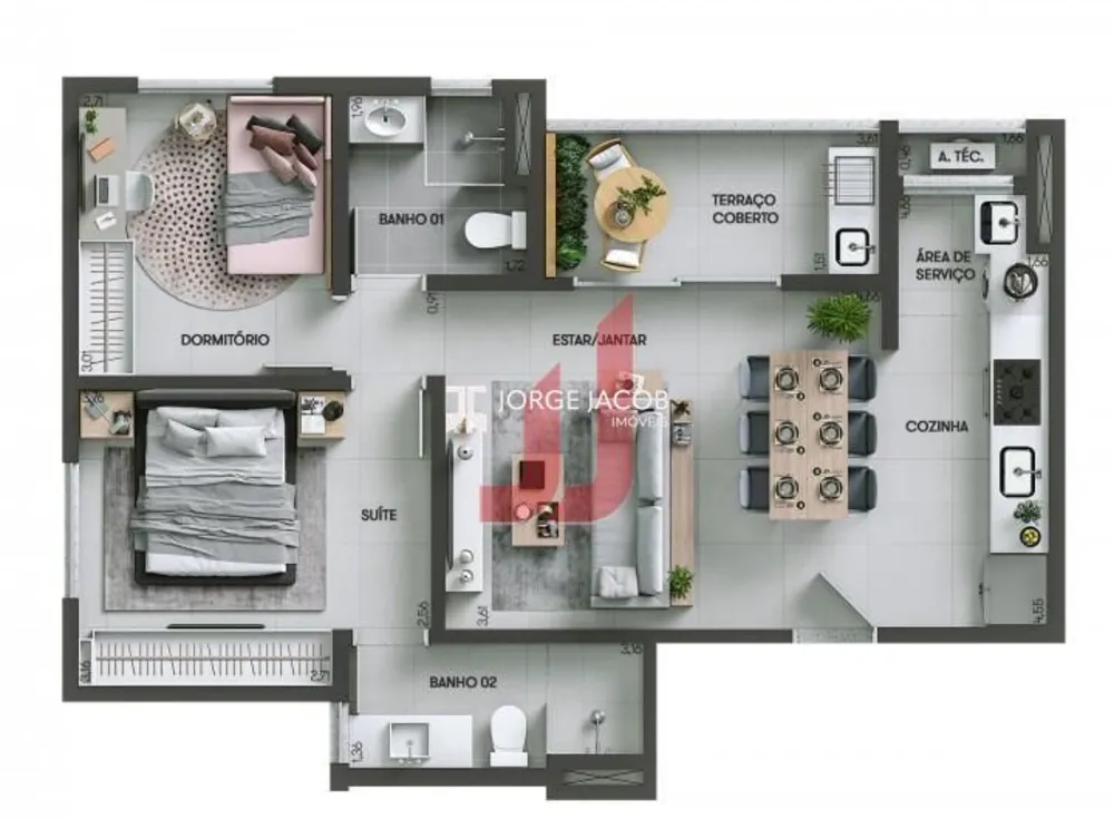 Apartamento, 1 quarto, 48 m² - Foto 4