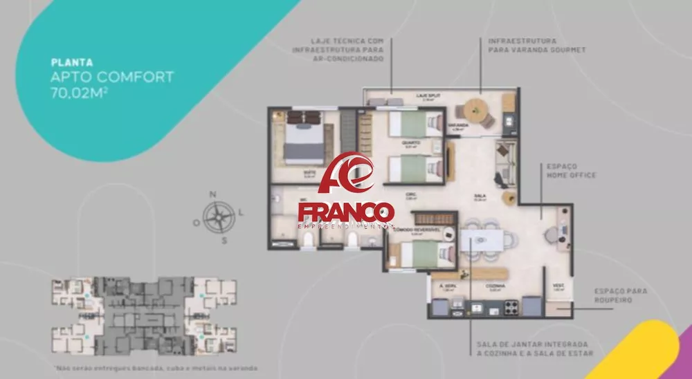 Apartamento, 2 quartos, 58 m² - Foto 1