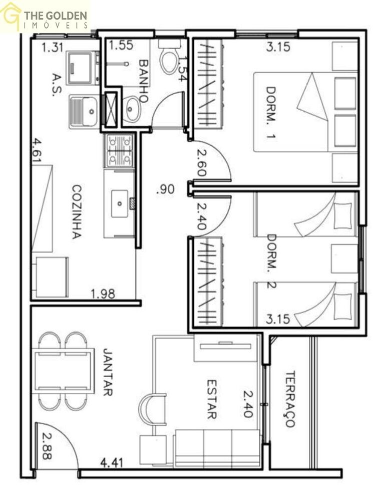 Apartamento, 2 quartos, 55 m² - Foto 11