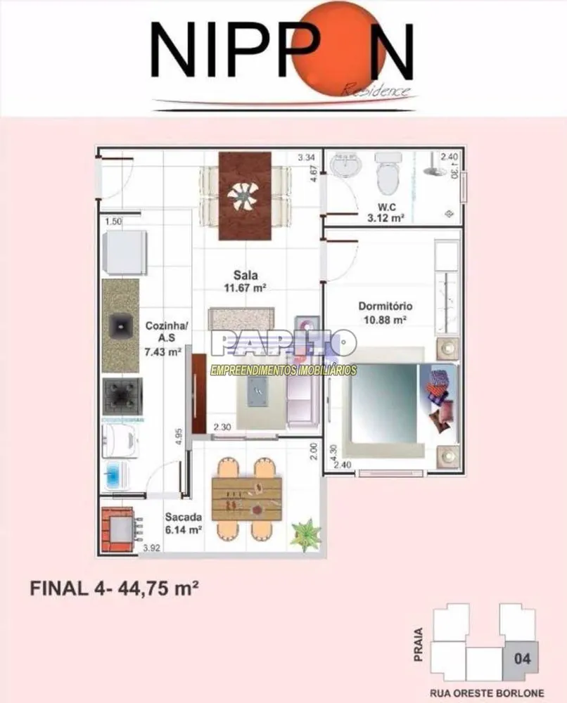 Apartamento, 1 quarto, 44 m² - Foto 8