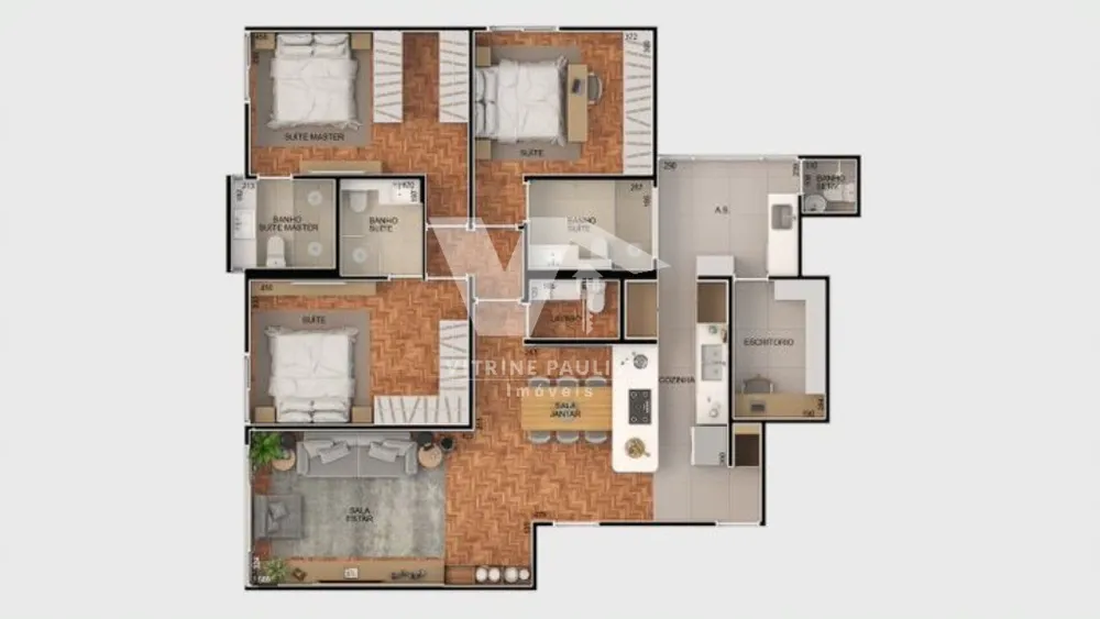 Apartamento, 4 quartos, 129 m² - Foto 3