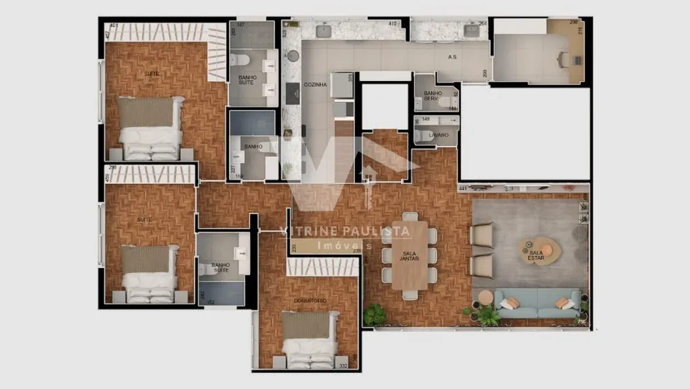 Apartamento, 3 quartos, 155 m² - Foto 1