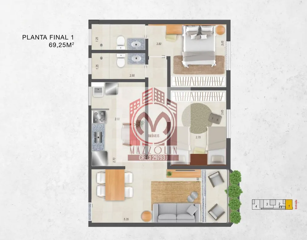 Apartamento, 2 quartos, 134 m² - Foto 3