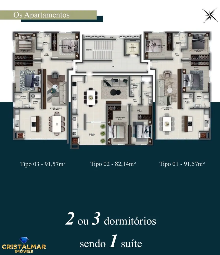 Sala-Conjunto, 92 m² - Foto 3