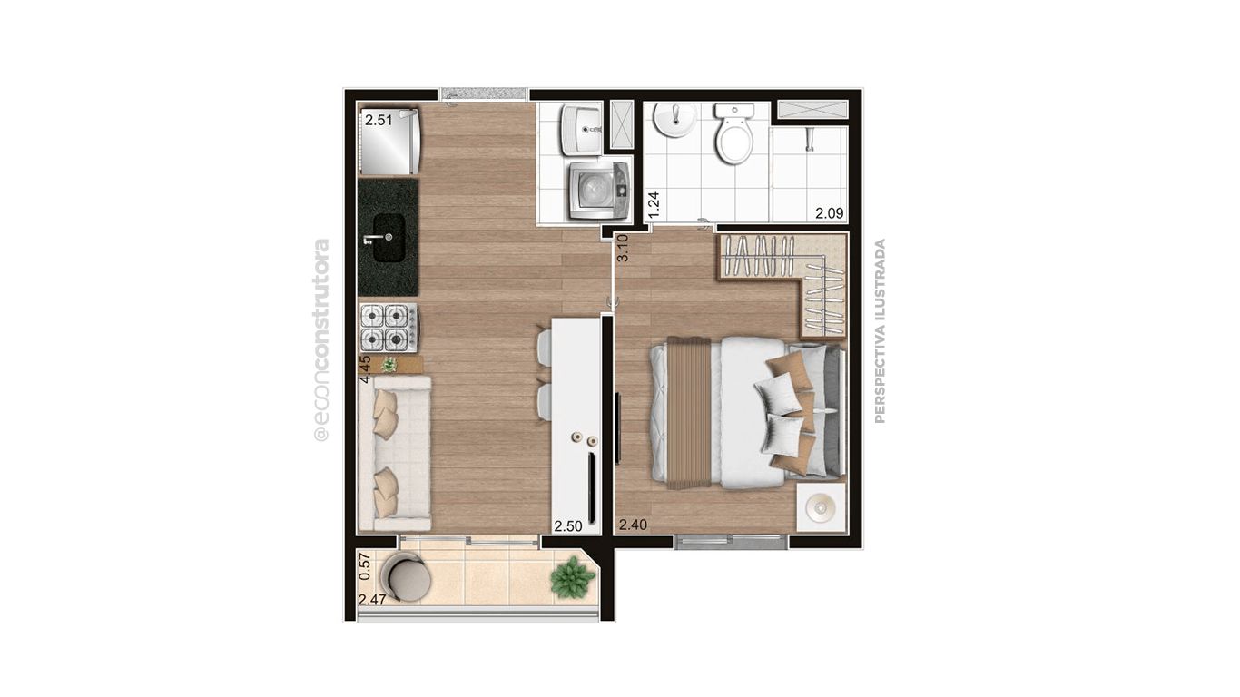 Apartamento à venda com 1 quarto, 26m² - Foto 9