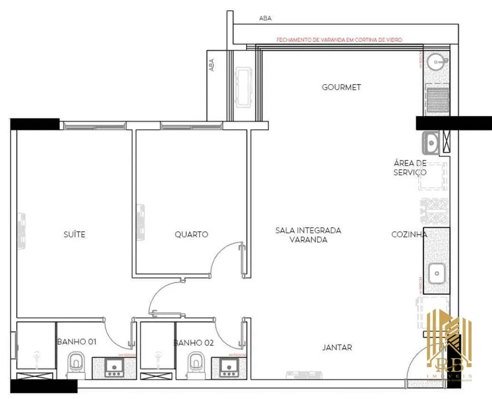 Apartamento, 2 quartos, 69 m² - Foto 7