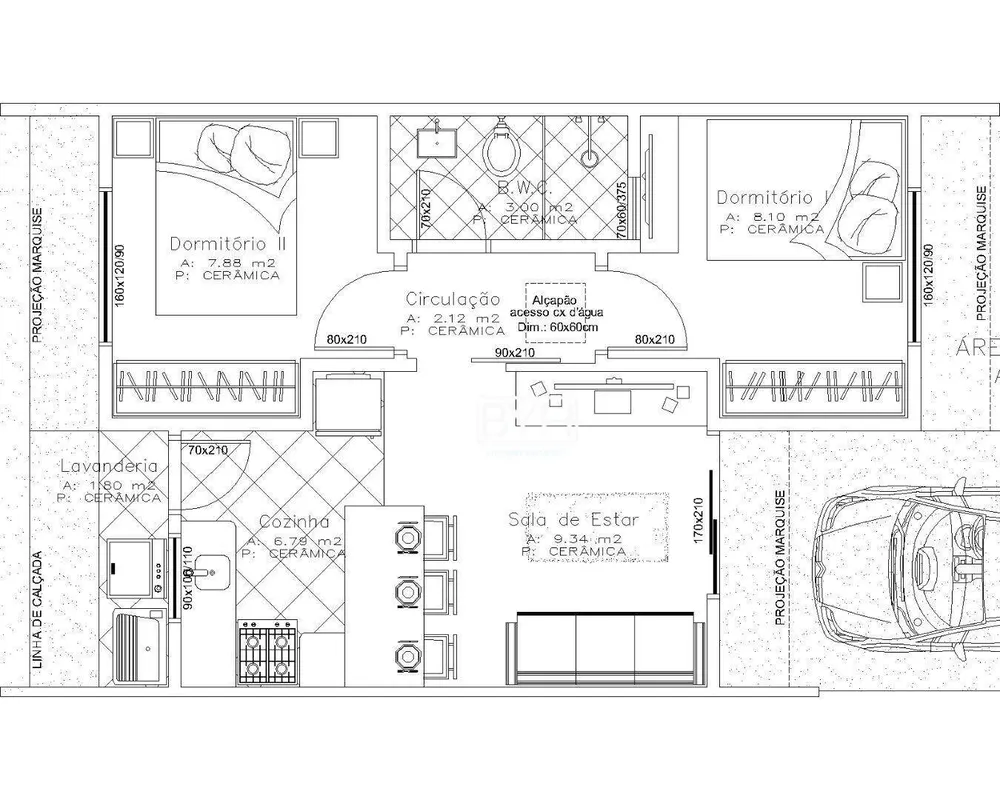 Casa, 2 quartos, 44 m² - Foto 3