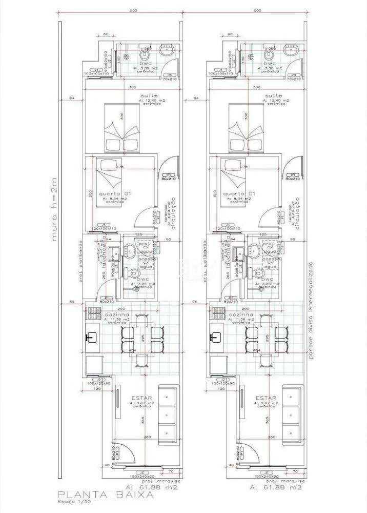 Casa, 2 quartos, 61 m² - Foto 2