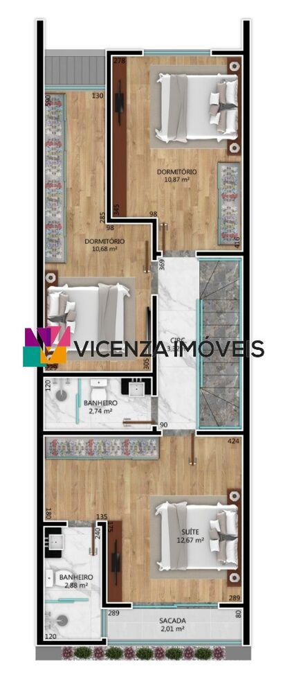 Casa, 3 quartos, 111 m² - Foto 1