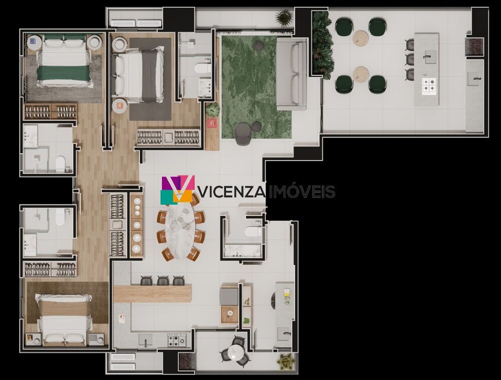 Cobertura, 3 quartos, 163 m² - Foto 8