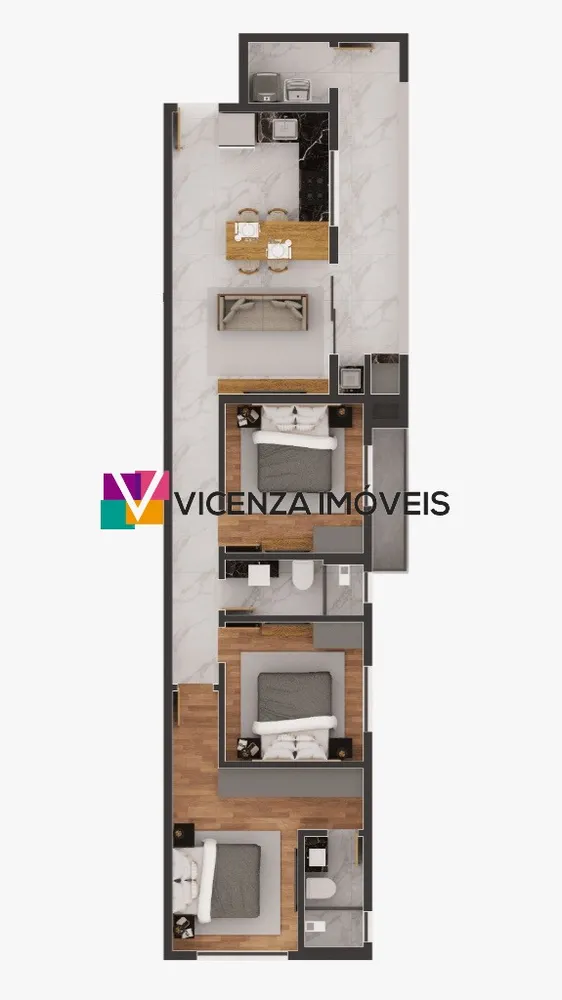 Apartamento, 3 quartos, 79 m² - Foto 2