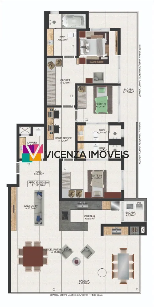 Apartamento, 3 quartos, 161 m² - Foto 8