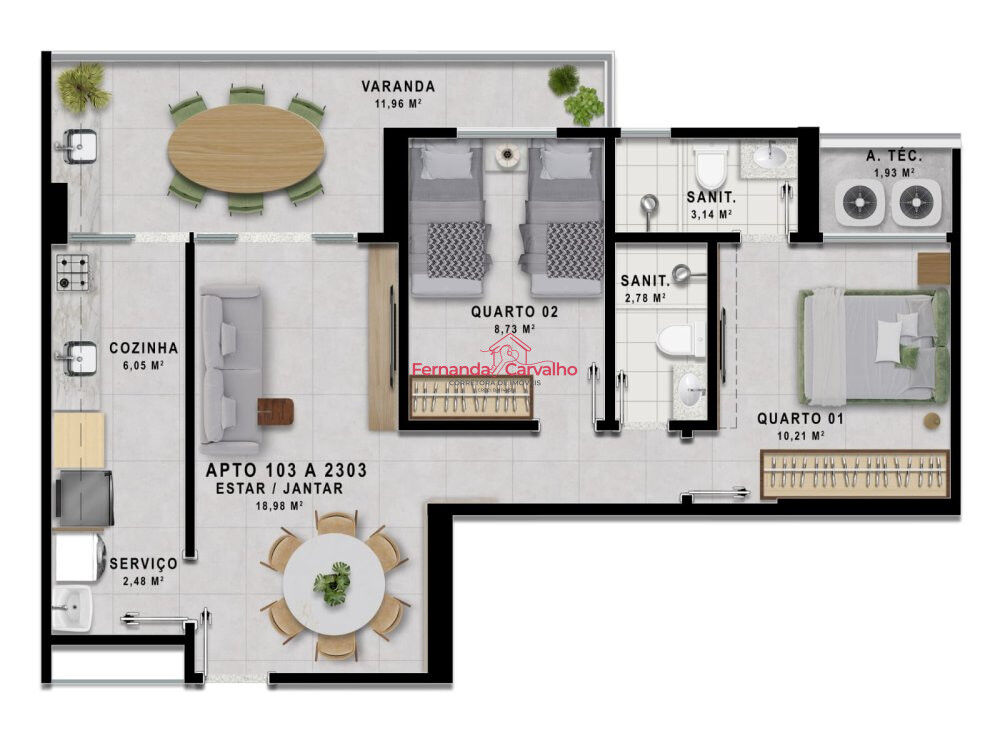 Apartamento, 2 quartos, 69 m² - Foto 28