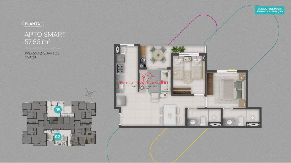 Apartamento, 3 quartos, 61 m² - Foto 4
