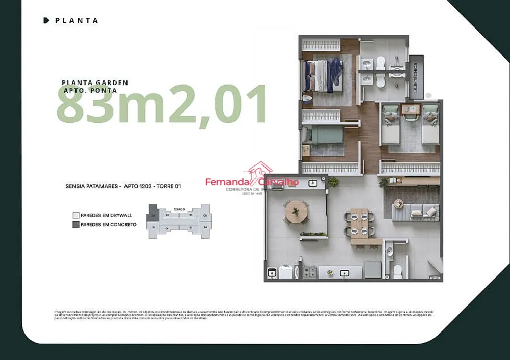 Apartamento, 3 quartos, 83 m² - Foto 1