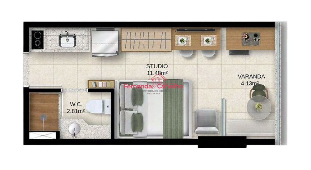 Apartamento, 1 quarto, 18 m² - Foto 12