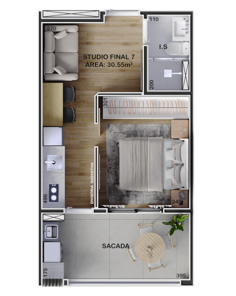 Apartamento, 1 quarto, 28 m² - Foto 4