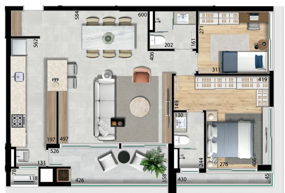 Cobertura, 3 quartos, 133 m² - Foto 3