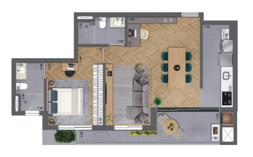 Apartamento, 2 quartos, 69 m² - Foto 4