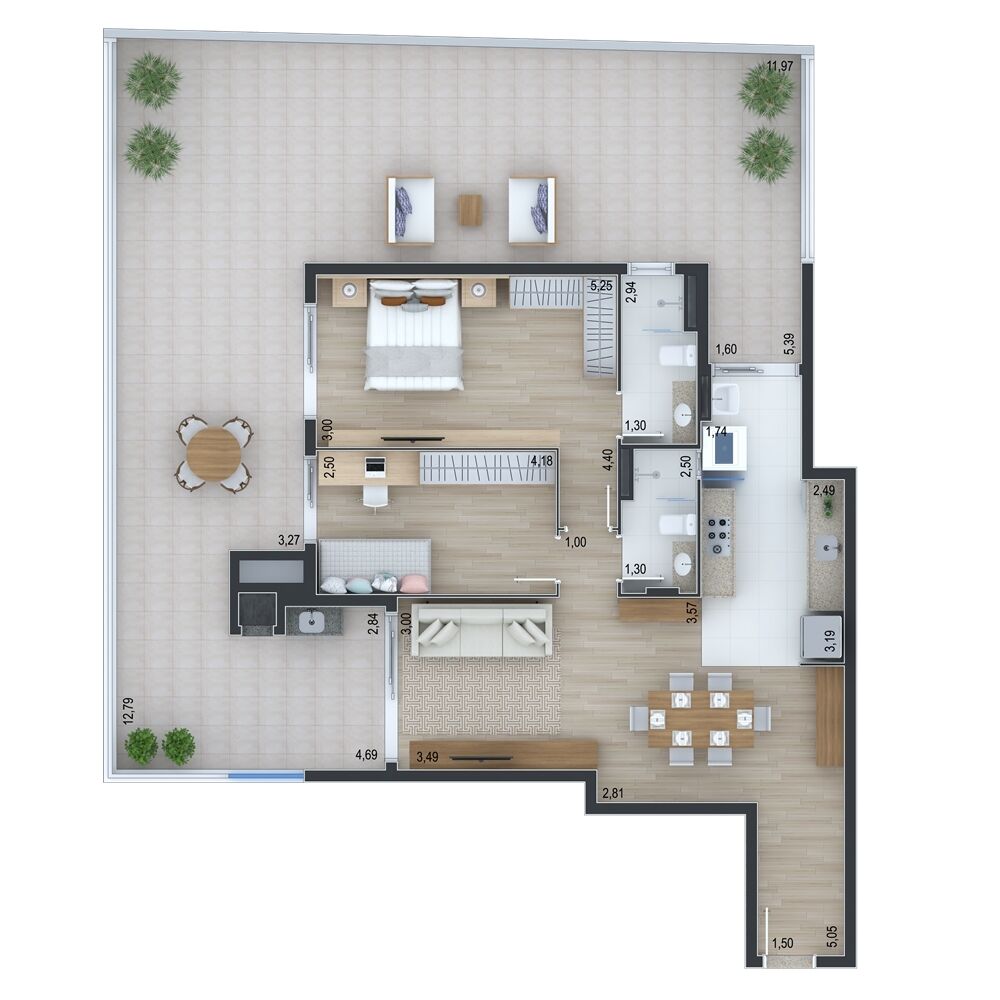 Apartamento, 2 quartos, 90 m² - Foto 3