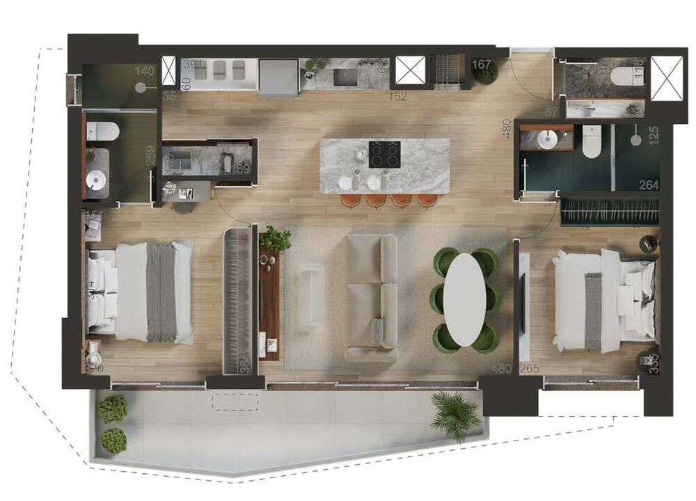 Apartamento, 1 quarto, 79 m² - Foto 1