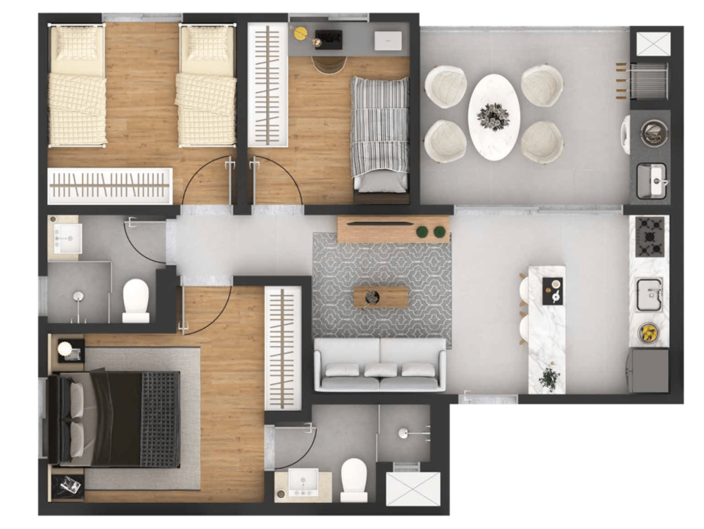 Apartamento, 2 quartos, 50 m² - Foto 4