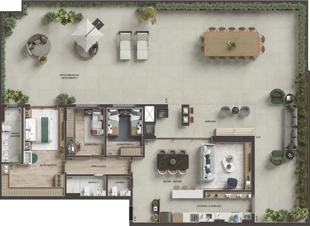 Apartamento, 1 quarto, 58 m² - Foto 3