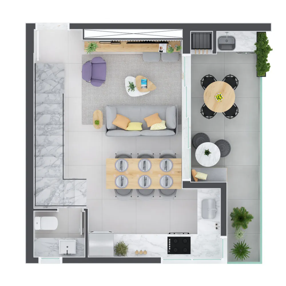 Apartamento, 2 quartos, 68 m² - Foto 2