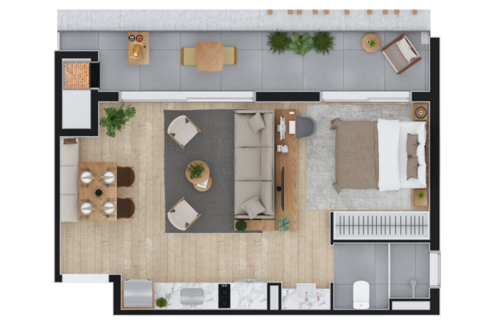 Apartamento, 1 quarto, 47 m² - Foto 4