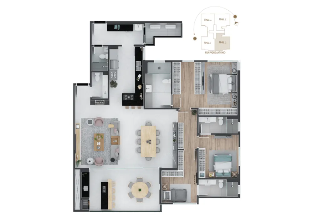 Cobertura, 4 quartos, 281 m² - Foto 3