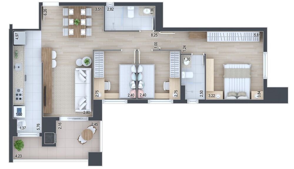 Apartamento à venda com 3 quartos, 91m² - Foto 3